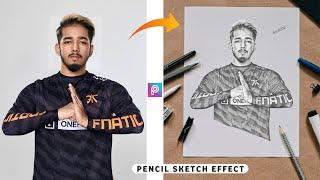 Picsart Pencil Sketch Effect Photo Editing Tutorial 2022  Fan Made Pencil Drawing Effect Picsart