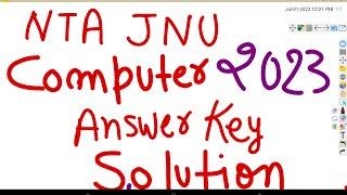 NTA jnu junior assistant COMPUTER answer key 2023NTA patternmust watch EPFO SSA student