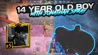 14 YEARS OLD BOY WITH JONATHAN SPRAY  BGMI FRAGMOVIE  OnePlus9R98T7T6T8N10N100 Neversettle