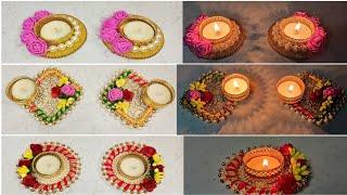 Diwali Diya Decoration Ideas Candle holder making at home