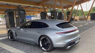 Proof That It All Can Work Perfectly Porsche Taycan EV Road Trip Blasting Across Germany