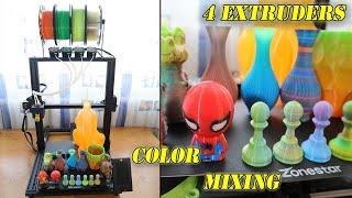 Zonestar Z8PM4 Pro - Color mixing 4 Extruders 3D Printer