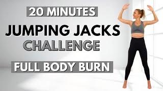 20 Min JUMPING JACKS CHALLENGE for Weight LossFull Body Fat BurnSlim Down & Tone UpKISS CARDIO