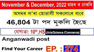 Assam JOB News Episode 274  Latest Assam Job Notifications 2022