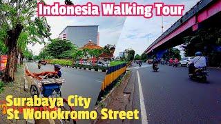 Walking Tour in Surabaya Indonesia Wonokromo Street