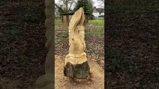 Swan  duck which is it?  Tree carving