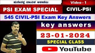 545 CIVIL-PSI Exam Key Answers - 13-01-2024