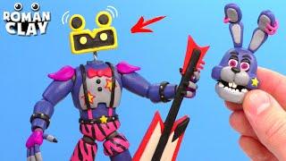 Animatronic Glamrock BONNIE and BOT with Clay ► FNAF Security Breach  Roman Clay Tutorial