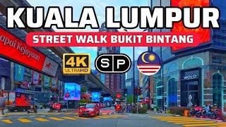 STREET WALK BUKIT BINTANG KUALA LUMPUR MALAYSIA  WALKING AROUND TOUR 4K HDR