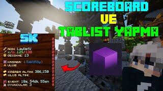 MİNECRAFT  RESİMLİ SCOREBOARD VE TABLİST YAPIMI  İTEMSADDER PLUGİN