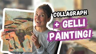 Creating a Collagraph and Gelli Plate Painting Collage