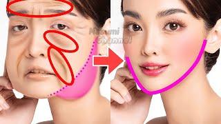 45 MIN FULL FACE LIFT EXERCISE For Jowl Cheeks Eye Bags Double Chin Slim Face Neck Wrinkles