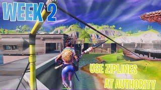 Use different Ziplines at The Authority - Fortnite Chapter 2 Season 3 Week 2 Challenge