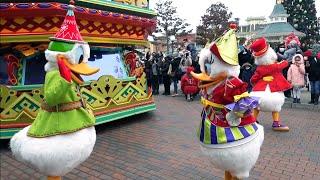 Mickeys Dazzling Christmas Parade wTown Square Show Stop including Donald Daisy & Scrooge McDuck