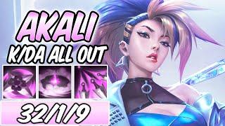 S+ CLEAN AKALI KDA ALL OUT FULL AP NEW ITEMS MID GAMEPLAY  Build & Runes  League of Legends