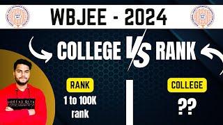 WBJEE 2024 COLLEGE vs RANK  WBJEE 2024 COUNSELLING PROCESS  WBJEE COLLEGE CUT OFF #wbjee2024