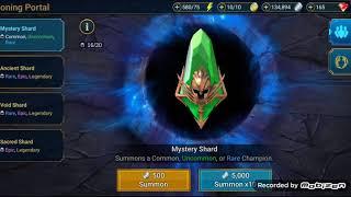 Raid  Shadow Legends - summon 10x Mystery Shard