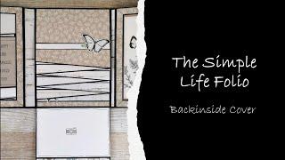 The Simple Life folio - constructing the Back-inside cover