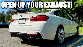 OPEN UP YOUR EXHAUST  Making it louder by opening the exhaust valve on a BMW 435i F32 BimmerLink