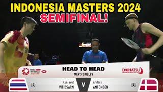 BIG GAME KUNLAVUT VitidsarnTHAI Vs Andreas ANTONSEN  INDONESIA Masters 2024 SemiFinal