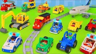 Excavator Fire Truck Garbage Trucks Tractor & Police Cars Toy Vehicles for Kids