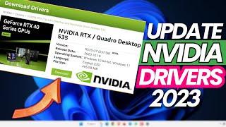 How to Update NVIDIA Driver 2023  NVIDIA RTX- GeForce Drivers for Windows 111087