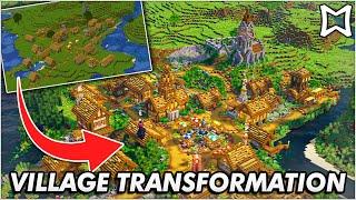 ► Transforming An Entire Village In Minecraft  Full Time-Lapse