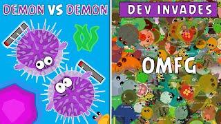 DEMON FISH vs DEMON FISH  DEV INVADES MOPE.IO  FUNNY MOMENTS COMPILATIONS OF MOPE.IO