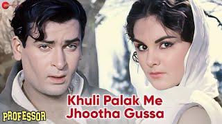 खुली पलक में झूठा गुस्सा  Khuli Palak Mein Jhoota Gussa  Professor  Shammi Kapoor Salim Khan