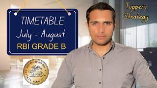 2 Months Self Study plan to clear RBI Grade B  Toppers Timetable for Phase 1 & 2  RBI grade B 2024