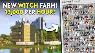 Minecraft New Witch Farm Tutorial - FAST - 13000 ITEMS PH