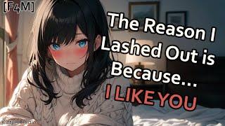 Tsundere Goes Too Far and is Forced to Confess... ASMR F4M Friends to Lovers Shy Rain Sounds