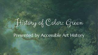 History of Color Green  Art History Video