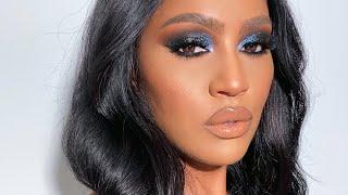 SPARKLY BLACK & BLUE NEW YEARS EVE MAKEUP  MAKEUPSHAYLA