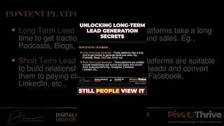 Unlocking Long-term Lead Generation Secrets