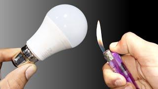 Repair broken LED bulb with flame  Dont throw away the damaged LED bulb-Just fix it with the flame