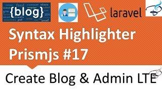 Laravel - Create Blog and Admin Panel  Add Syntax Highlighter - Prismjs #17