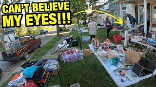 $900 SPENT AT YARD SALES BEFORE 9AM