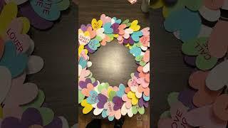 Cricut Felt Conversation Heart Wreath