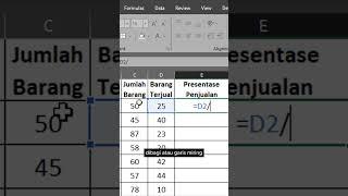 Cara Menghitung Persentase di Excel Rumus #excel #tutorial #shortvideo #fypシ #video #viral