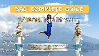 Bali Itinerary 71014 days  Bali Complete Guide with Expenses  Bali Travel Guide