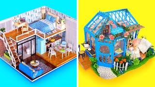 DIY Miniature Doll Houses  How To Make a Miniature Tea House And A 5 Rooms Doll House