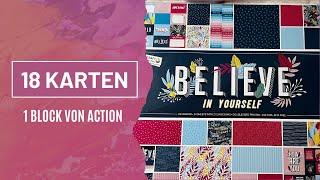 ACTION 18 Karten ein 30x30 Block - believe in yourself von Craftsensations - Teil 2