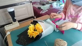 DIY-TUTORIAL BUKET BUNGA GAK RIBET-HOW TO WRAP A FLOWER BOUQUET