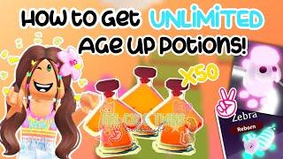 ️ *NEW TRICK* To GET INFINITE AGE UP POTIONS  Adopt Me Its Cxco Twins