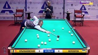 КО - 21. Крыжановский - Белозеров полуфинал. Бильярд московская пирамида. Billiards.