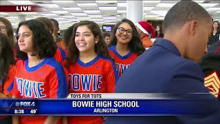 Arlington Bowie High School holds pep rally for Toys for Tots