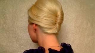 French twist hairstyle tutorial for short medium long hair Prom wedding updo