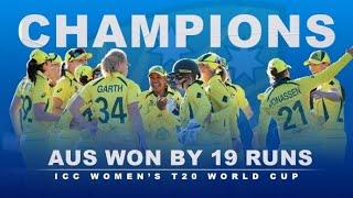 AUS vs SA HighlightsWomens T20 World Cup Final 2023AUSW beat SAW by 19 runs to win sixth WC trophy