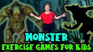 Monster Exercise for Kids  Scary Workout for Children  Indoor PE Lesson